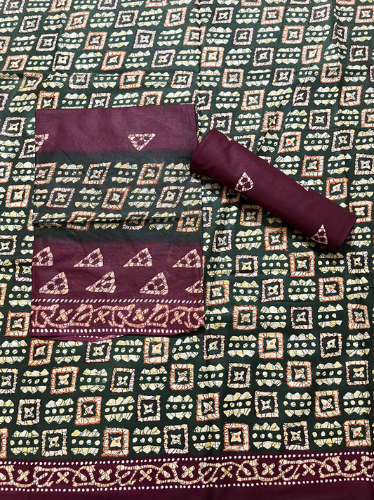 ₹575! Deeptex Batik Cotton Printed Suits