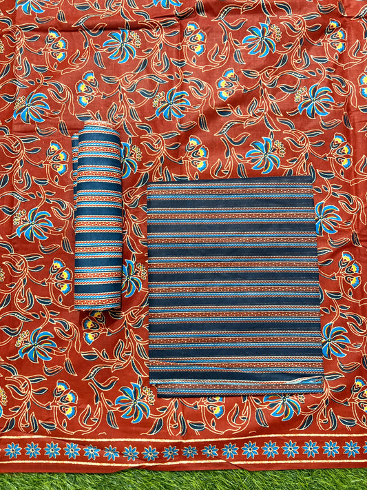 ₹549! Jiafashion Ajrakh Print Cotton Dress Materials