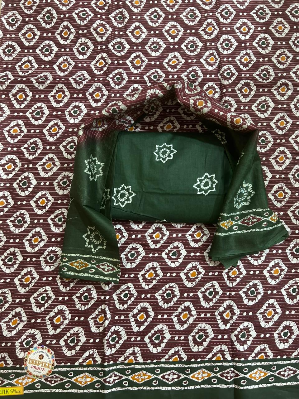 ₹549! Deeptex Batik Cotton Dress Materials