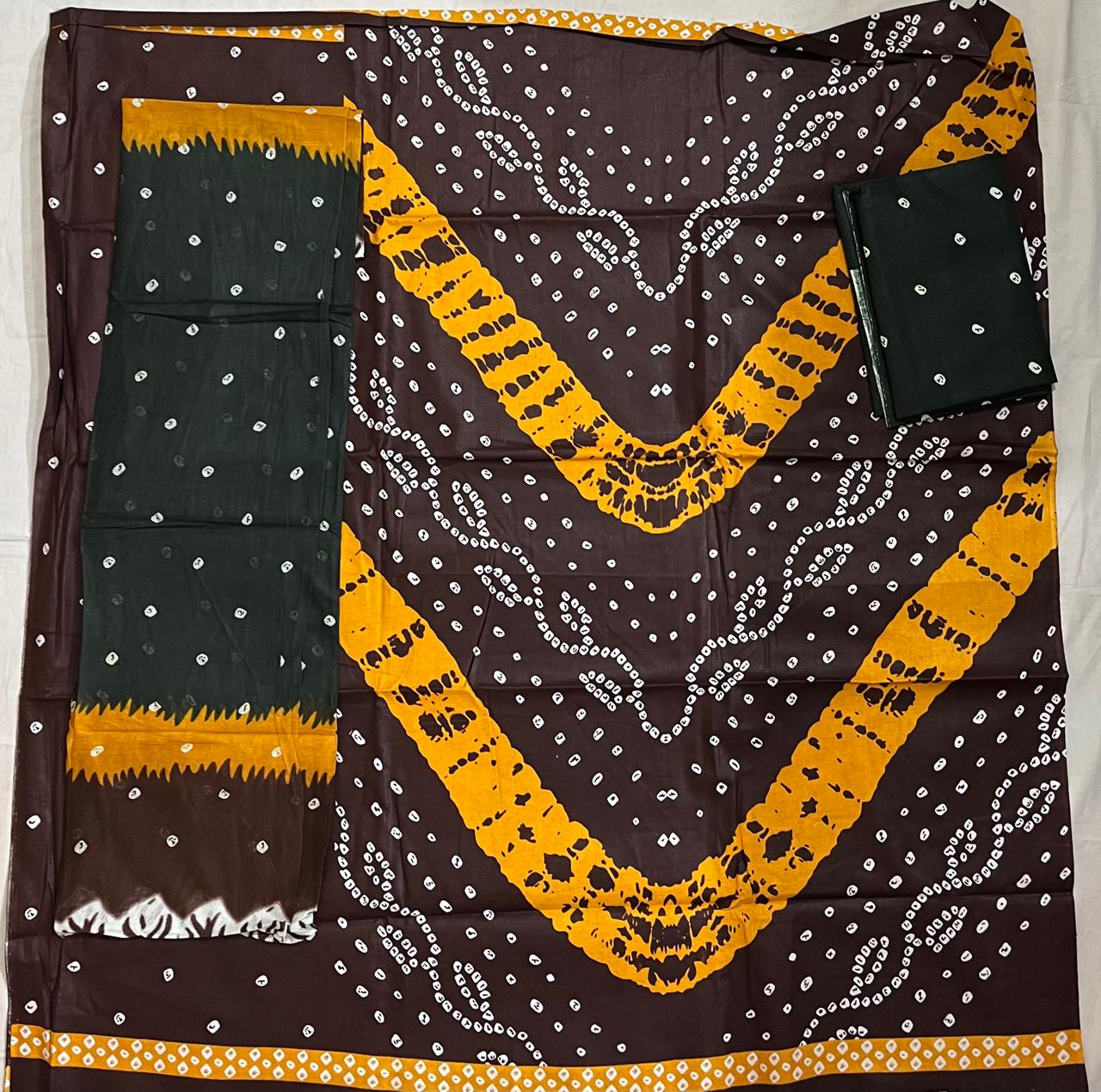 ₹599! Jiafashion bandhani cotton printed dress materials