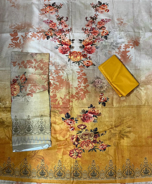 ₹1049! Deeptex Digital Lawn Cotton Dress Materials