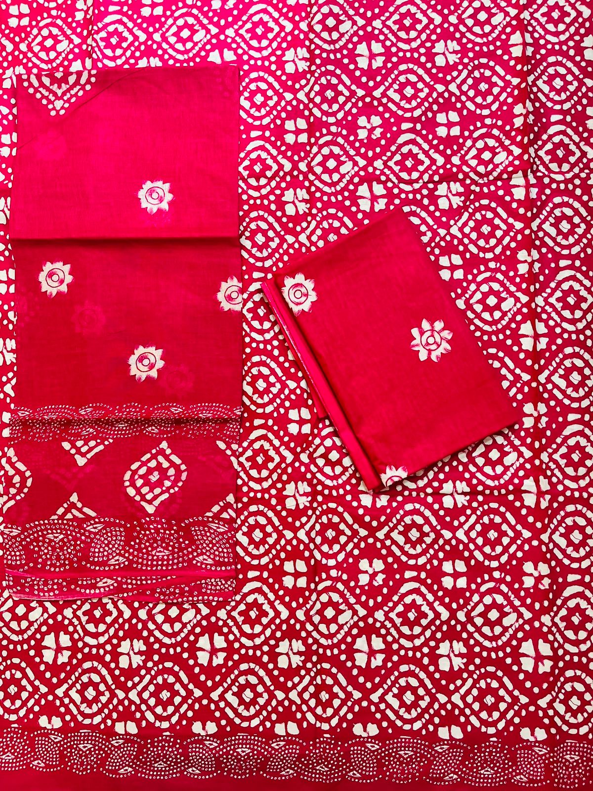 ₹525! Deeptex batik cotton printed dress materials