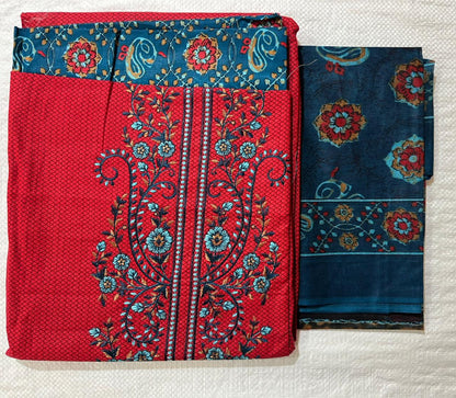 ₹699! Jiafashion Embroidery cotton dress materials