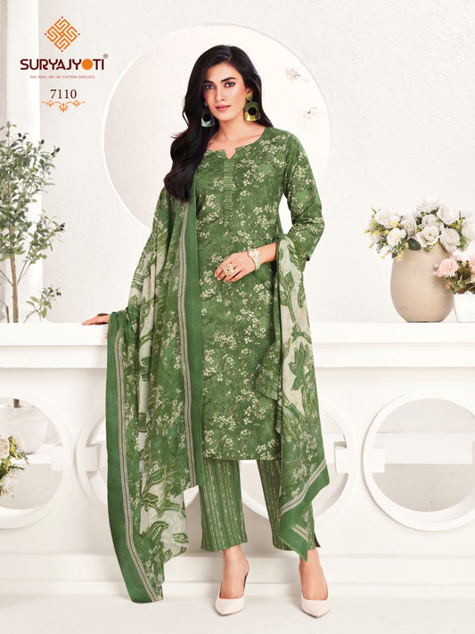 ₹599! Suryajyoti Trendy Cotton Printed Suits