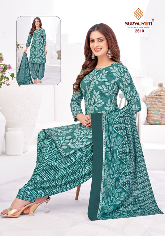 ₹725! Suryajyoti patiala kudi cotton dress materials
