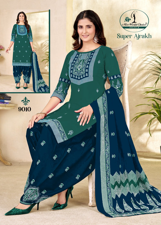 ₹499! Jiafashion Cotton Ajrakh Dress Materials