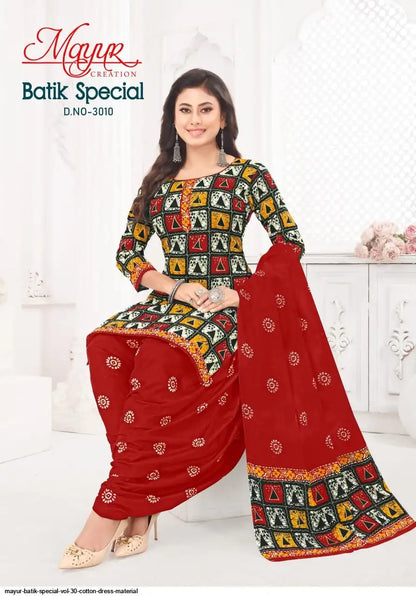 ₹570! Jiafashion batik cotton printed dress materials