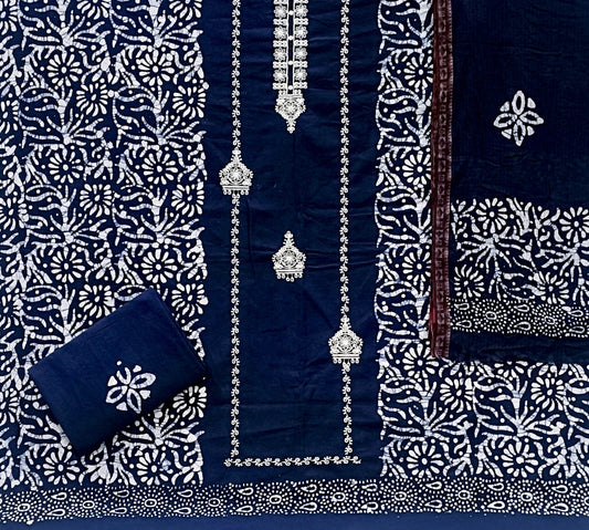 ₹699! JIAFASHION KARACHI BATIK COTTON DRESS MATERIALS