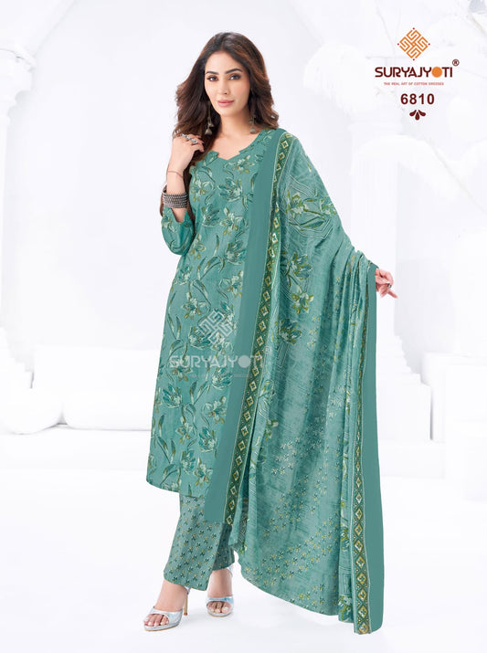 ₹599! Suryajyoti Trendy Cotton Dress Materials