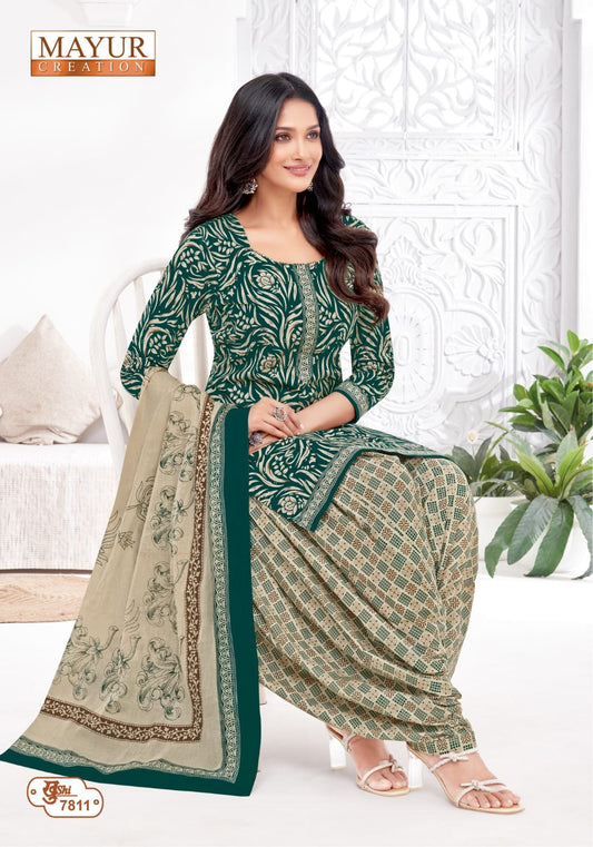 ₹525! Mayur cotton printed dress materials