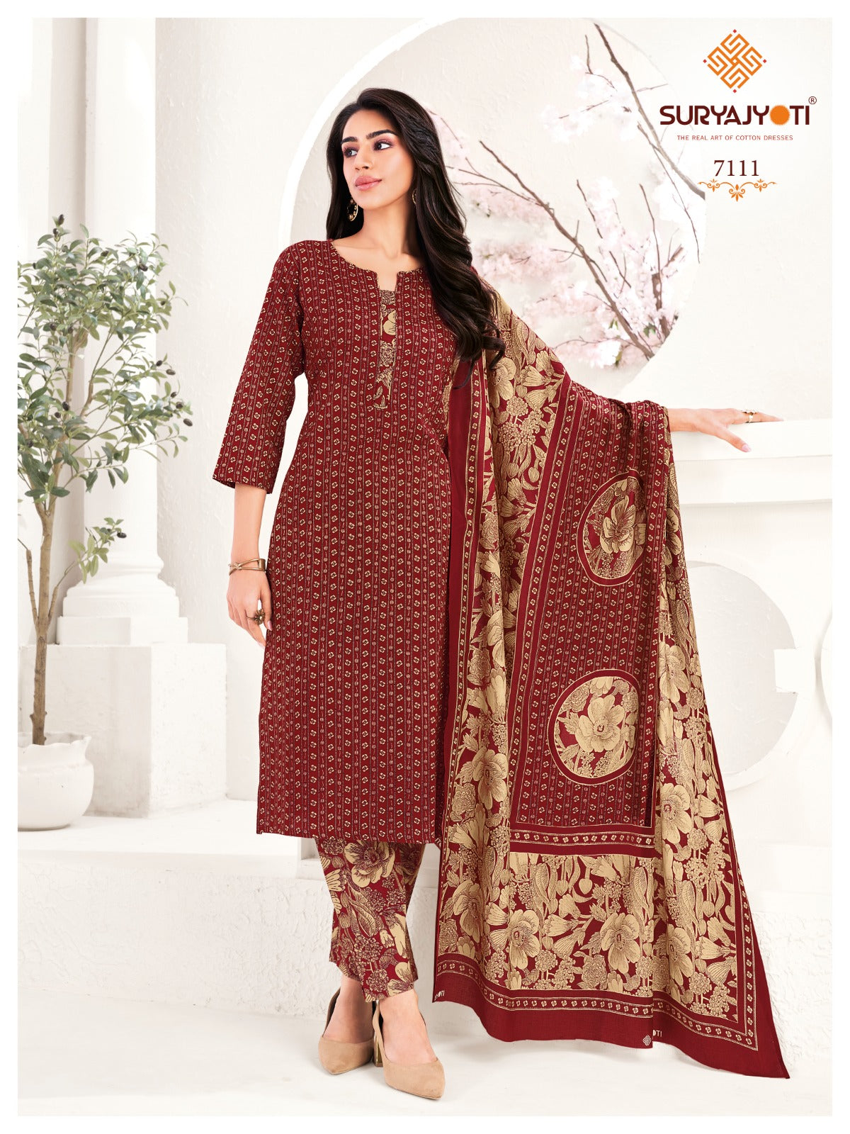 ₹599! Suryajyoti Trendy Cotton Printed Suits