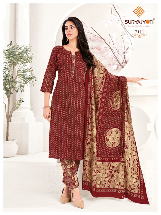 ₹599! Suryajyoti Trendy Cotton Printed Suits