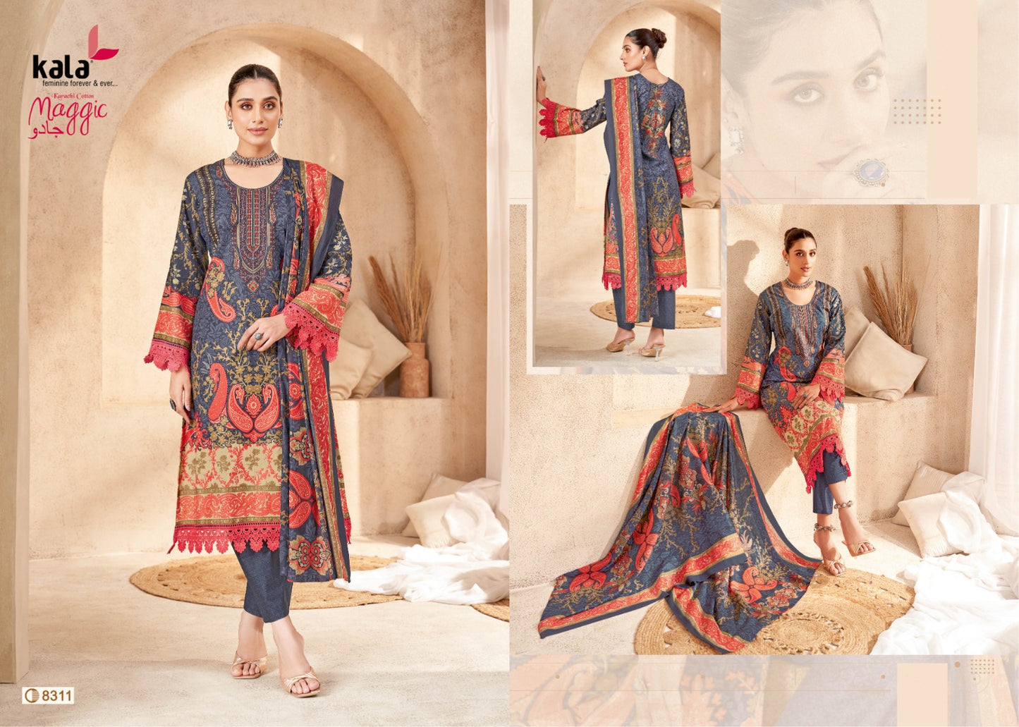 ₹549! Jiafashion Pakistani cotton dress materials