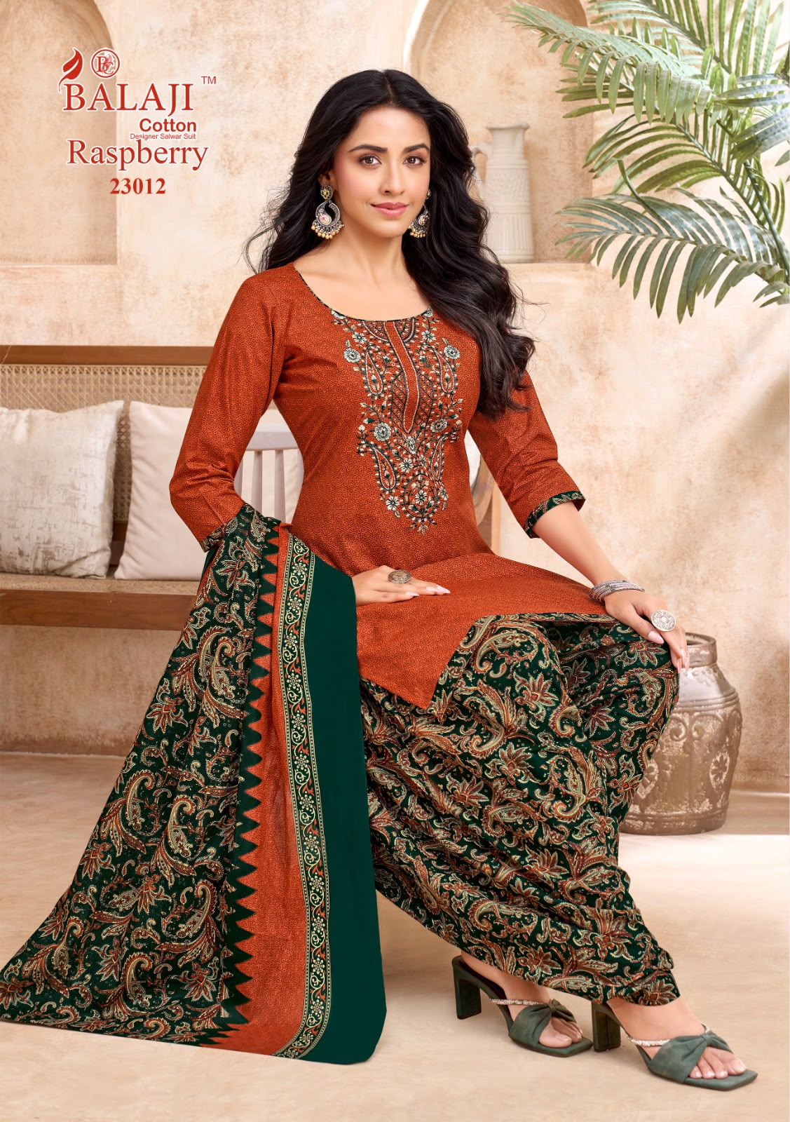 ₹699! Jiafashion Embroidery Cotton Dress Materials