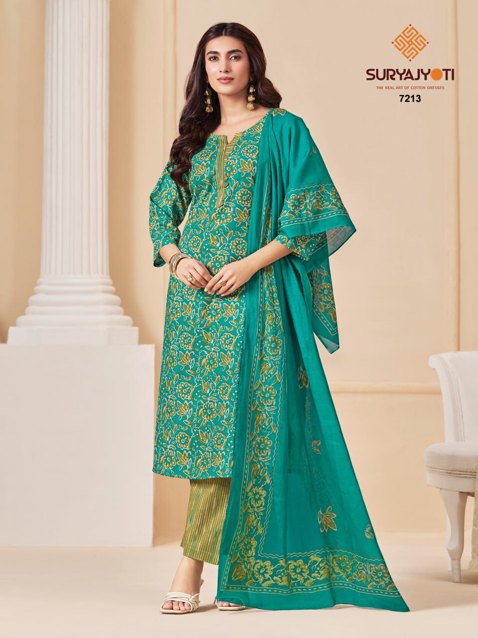 ₹649! Suryajyoti Trendy Cotton Dress Materials