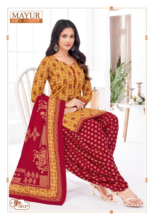 ₹525! Mayur cotton printed dress materials