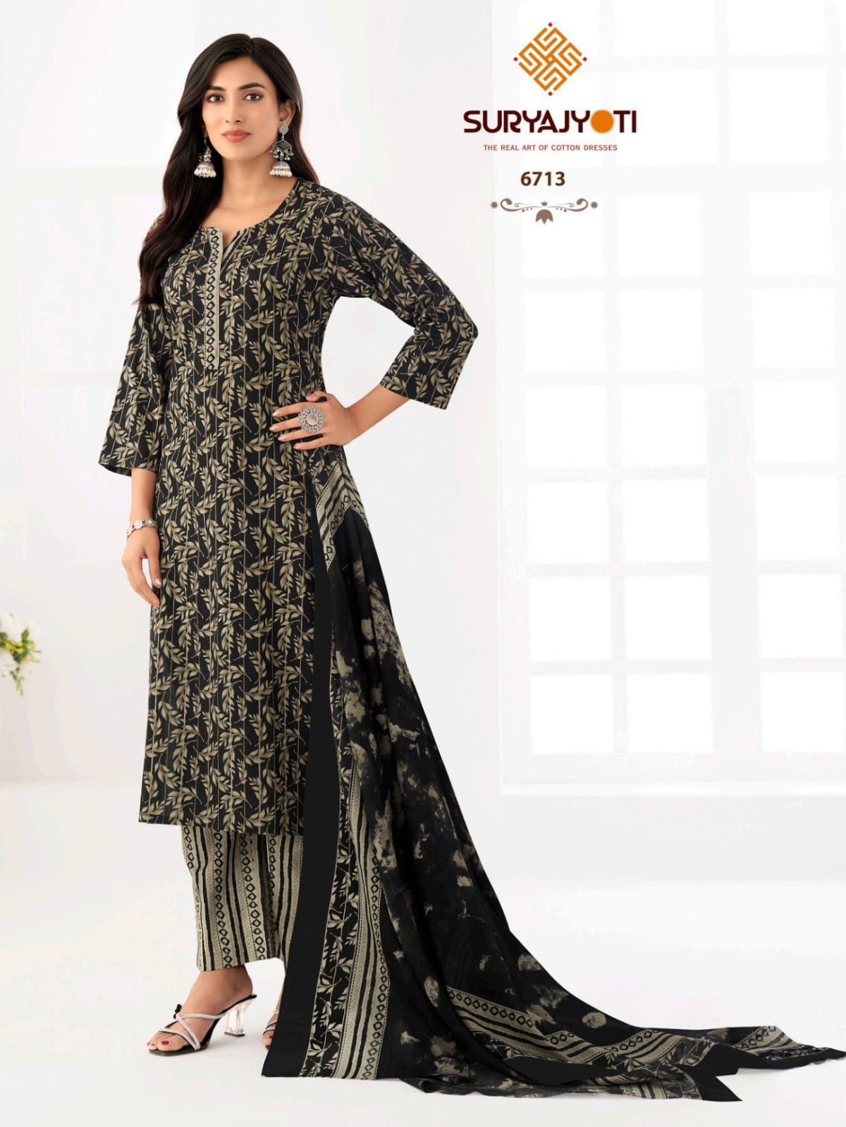 ₹ 599! Suryajyoti trendy Cotton printed Dress Materials