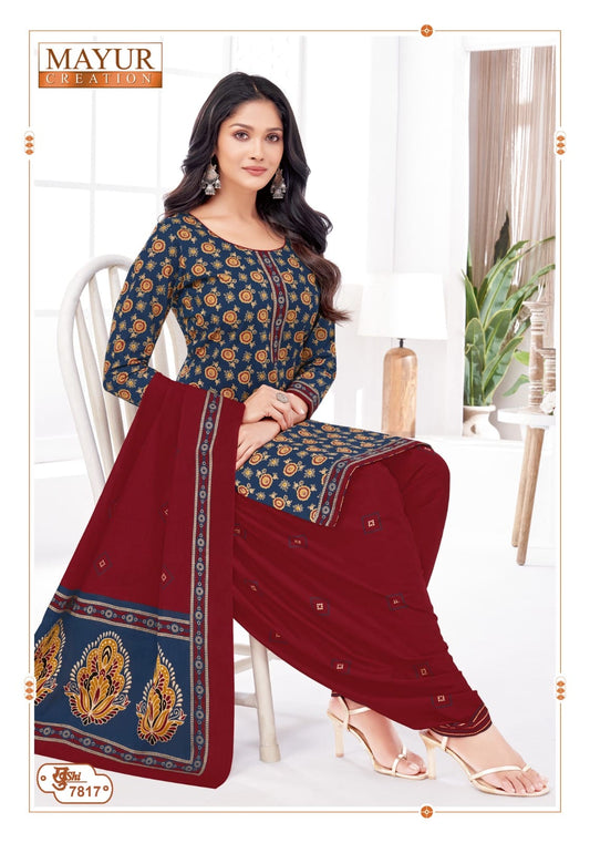 ₹525! Mayur cotton printed dress materials