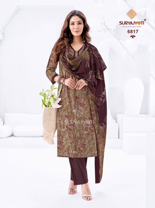 ₹599! Suryajyoti Trendy Cotton Dress Materials