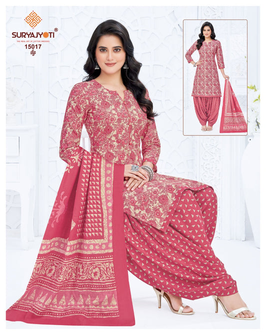 ₹599! Suryajyoti Patiyala Cotton Dress Materials