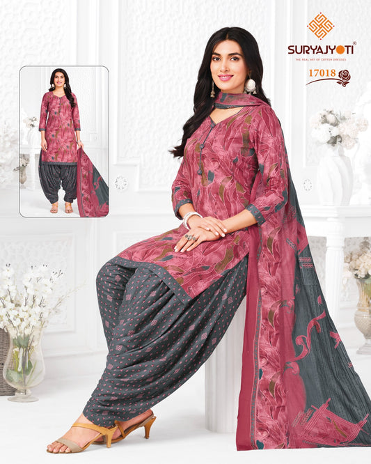 ₹599! Suryajyoti Trendy Patiayla Cotton Printed Suits
