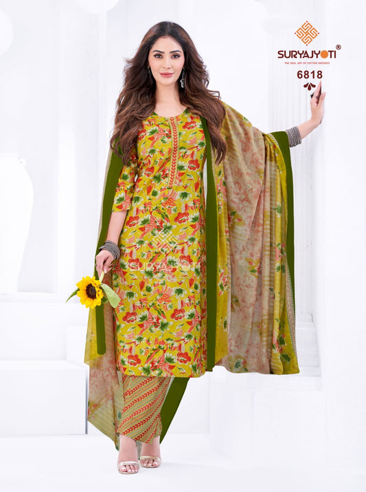₹599! Suryajyoti Trendy Cotton Dress Materials