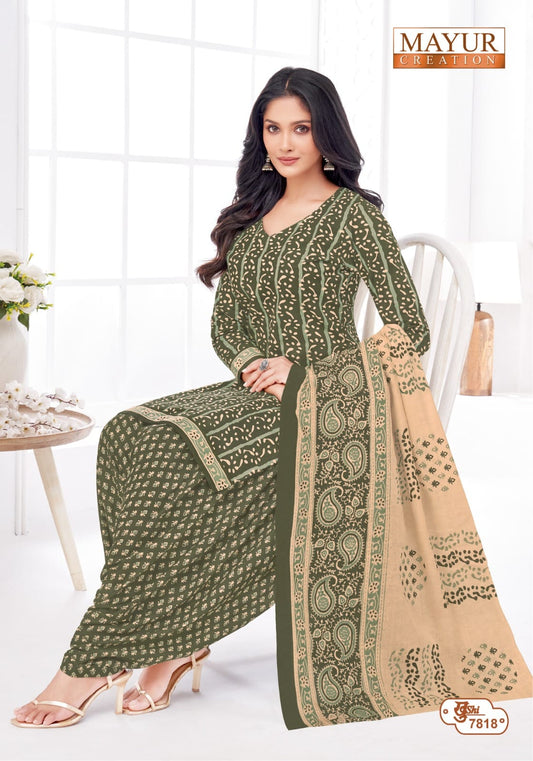 ₹525! Mayur cotton printed dress materials