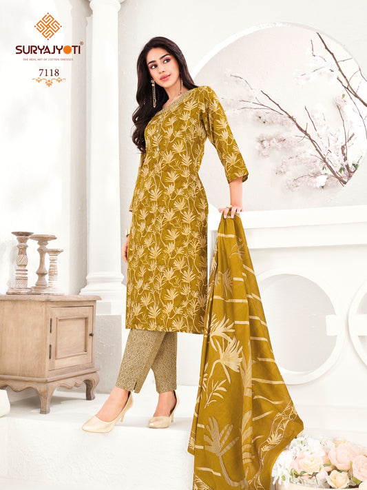 ₹599! Suryajyoti Trendy Cotton Printed Suits