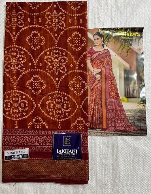 ₹699! Jiafashion Bandhej Cotton Printed Sarees