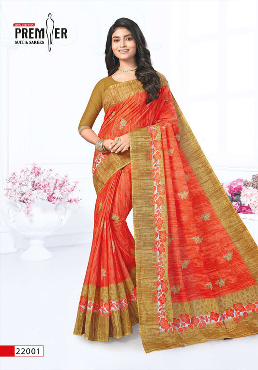 ₹499! Jiafashion cotton printed sarees