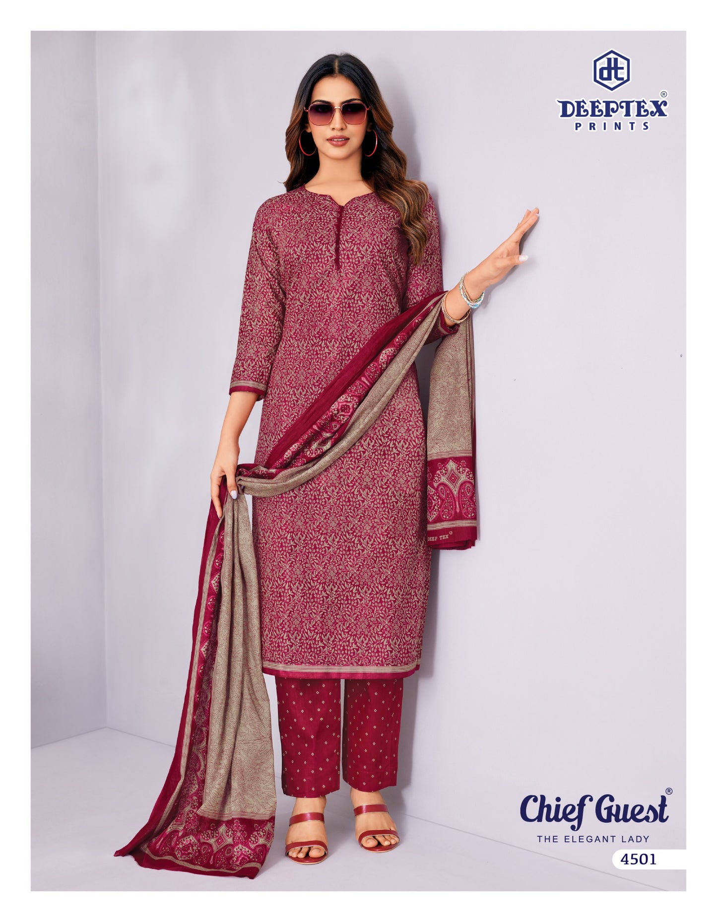 ₹625! Deeptex Cambric Cotton Dress Materials