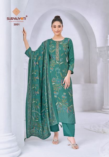 ₹1049! Suryajyoti designer silk dress materials