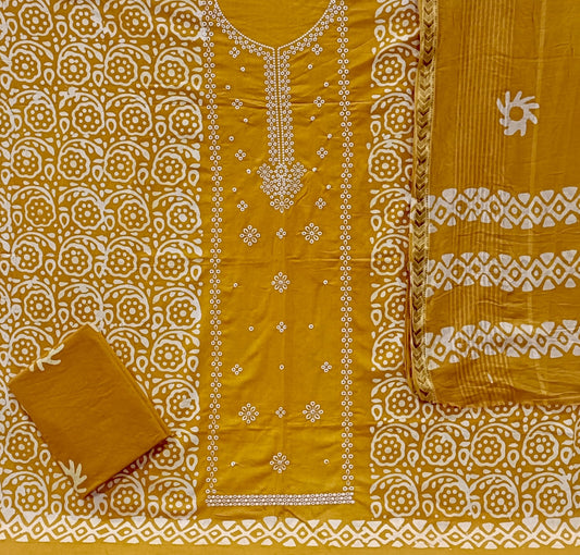 ₹699! JIAFASHION KARACHI BATIK COTTON DRESS MATERIALS