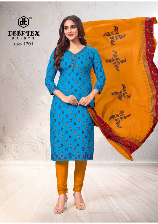 ₹629! Deeptex lawn cotton printed dress materials