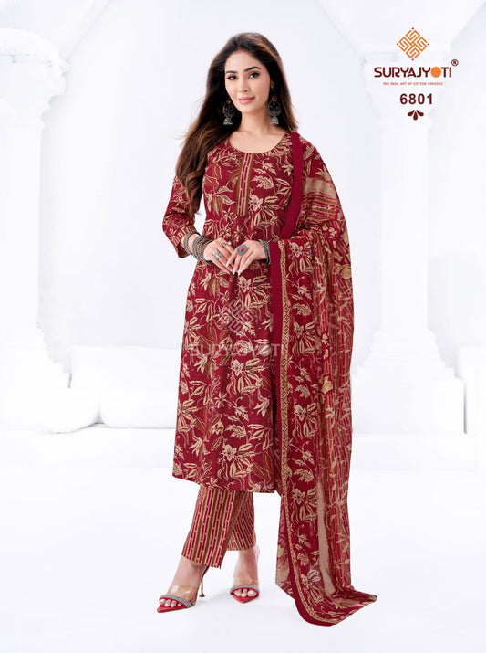 ₹599! Suryajyoti Trendy Cotton Dress Materials