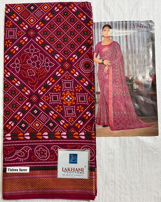 ₹699! Jiafashion Bandhej Cotton Printed Sarees