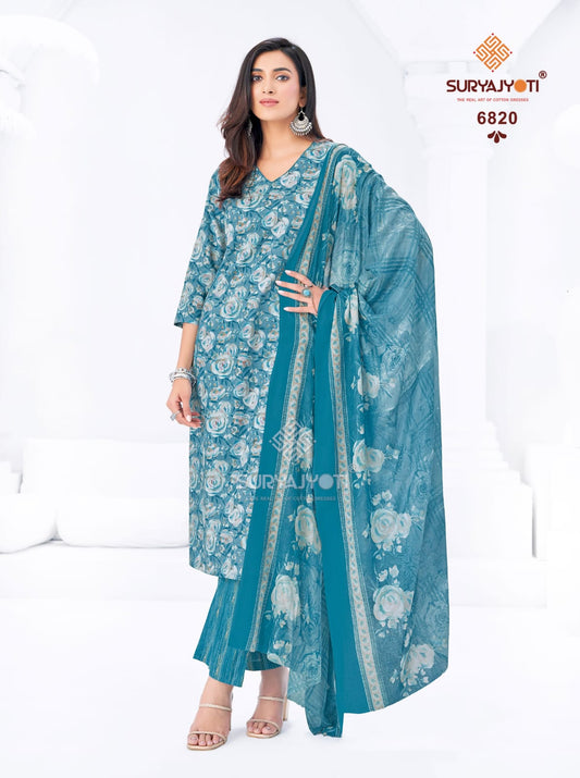 ₹599! Suryajyoti Trendy Cotton Dress Materials