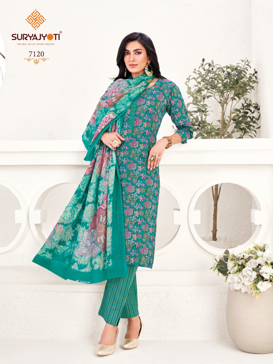 ₹599! Suryajyoti Trendy Cotton Printed Suits