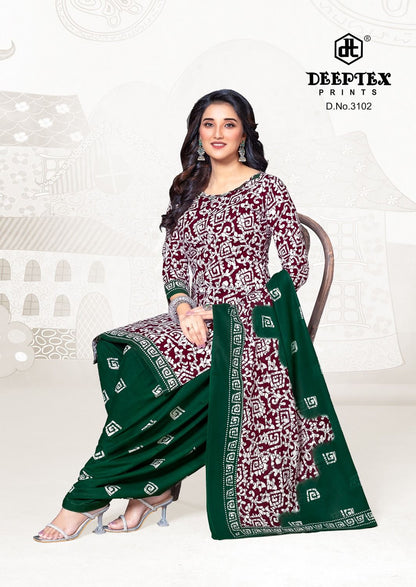 ₹525! Deeptex batik cotton printed dress materials