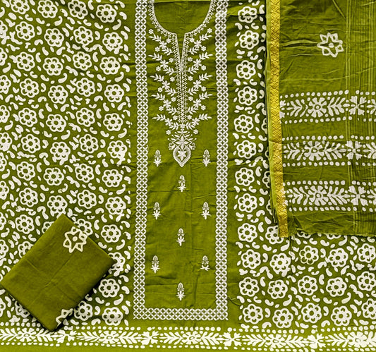 ₹699! JIAFASHION KARACHI BATIK COTTON DRESS MATERIALS