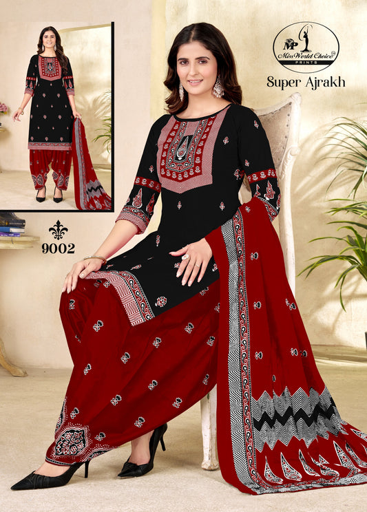 ₹499! Jiafashion Cotton Ajrakh Dress Materials