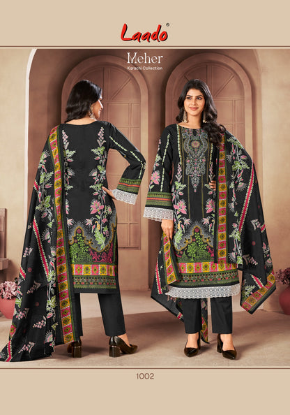 ₹549! Jiafashion karachi cotton dress materials