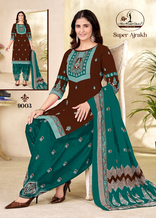 ₹499! Jiafashion Cotton Ajrakh Dress Materials
