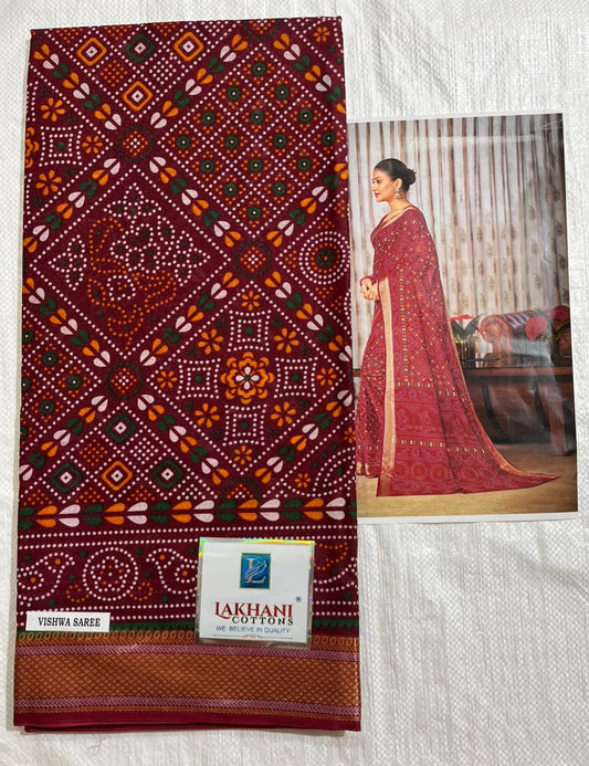 ₹699! Jiafashion Bandhej Cotton Printed Sarees