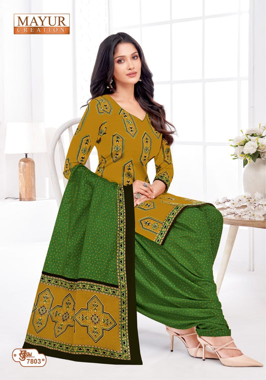 ₹525! Mayur cotton printed dress materials