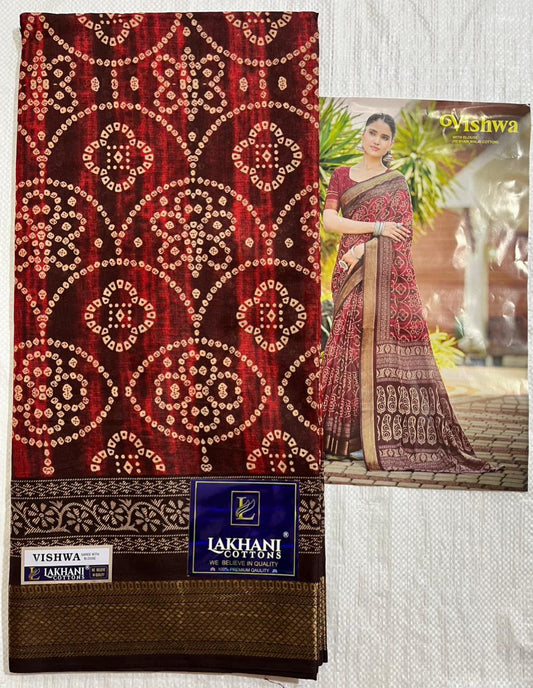 ₹699! Jiafashion Bandhej Cotton Printed Sarees