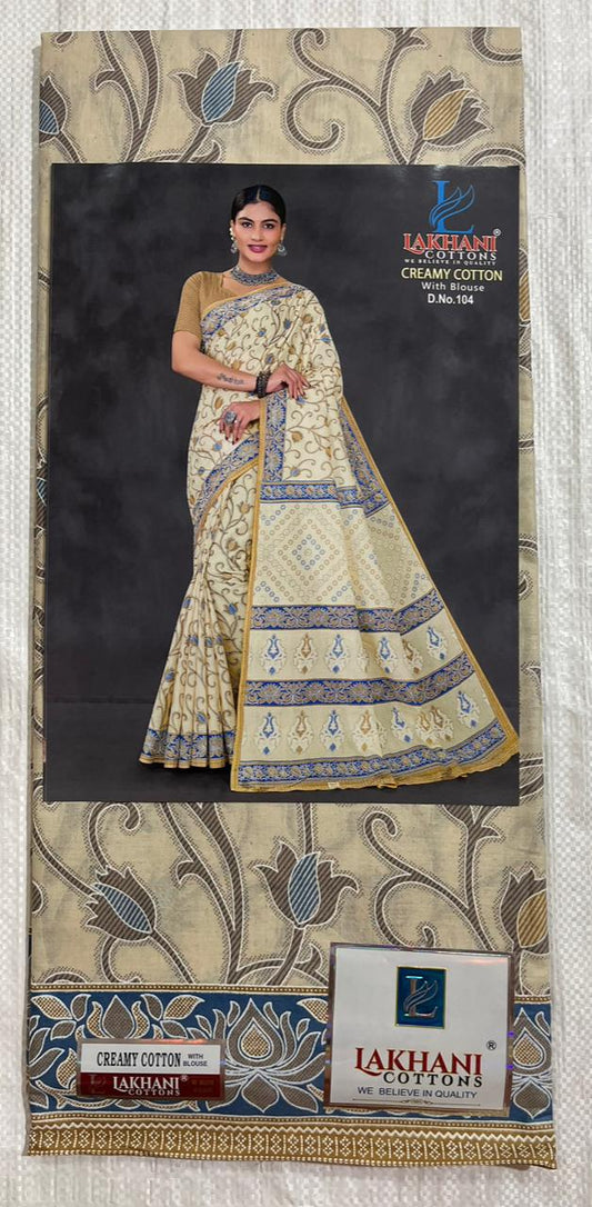 ₹799! Jiafashion Creamy Cotton Printed Sarees