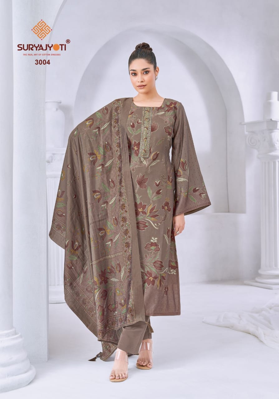 ₹1049! Suryajyoti designer silk dress materials