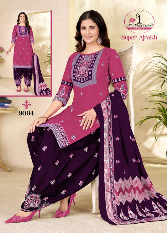₹499! Jiafashion Cotton Ajrakh Dress Materials