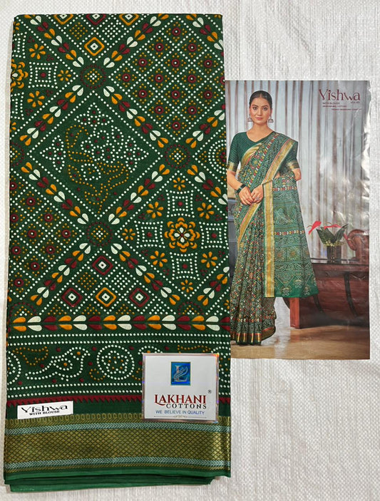 ₹699! Jiafashion Bandhej Cotton Printed Sarees